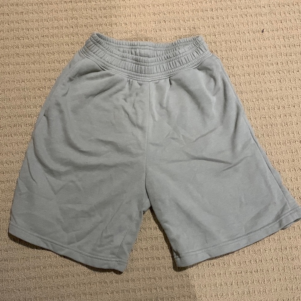 H&M, divided brand mid length green sweat shorts, size xs